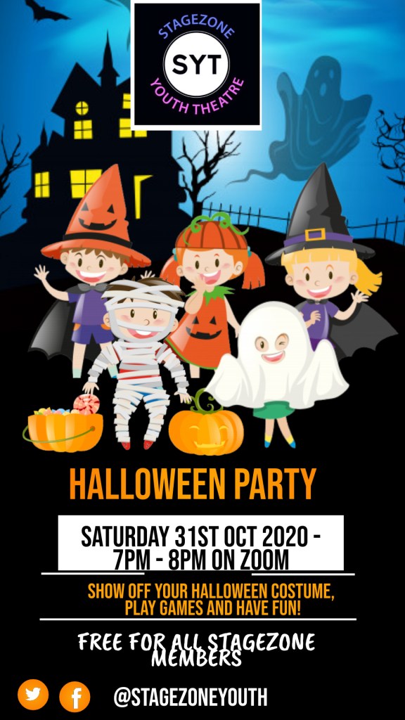 Stagezone Youth Theatre Halloween Online Party