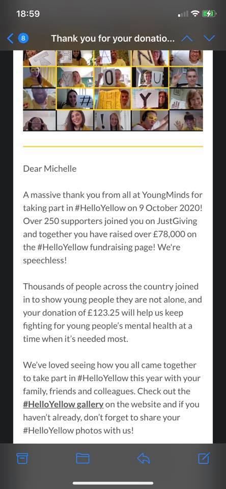 Donation Thank You from Young Minds