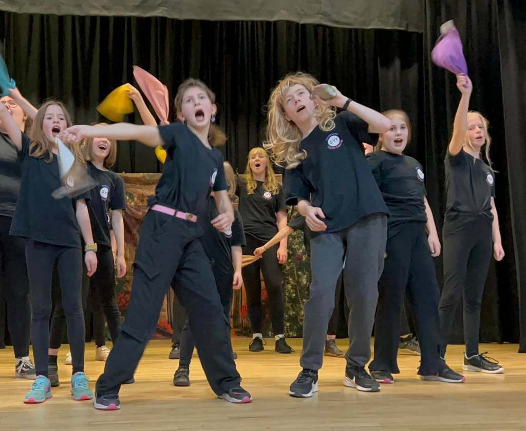 This image shows children performing in Cracker Show at Stagezone