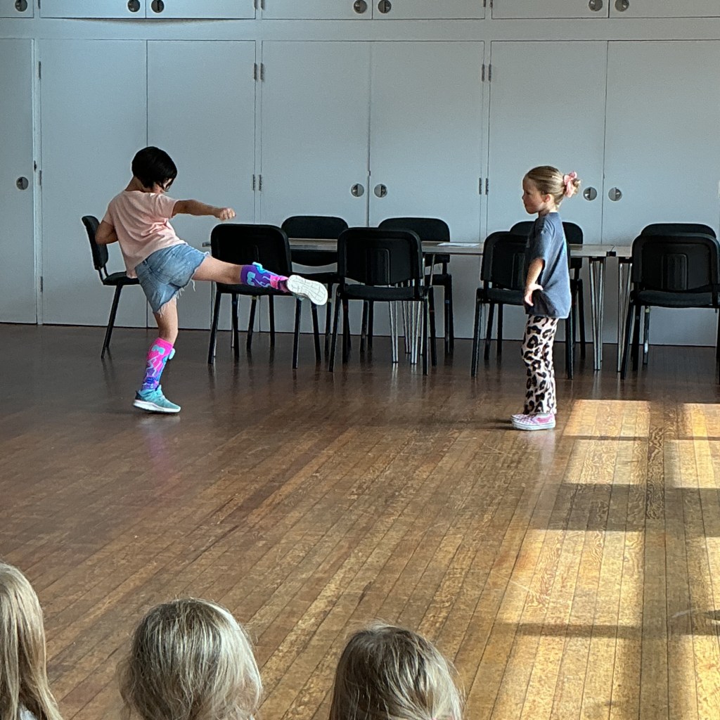 A photo of Stagezone members learning safe stage combat